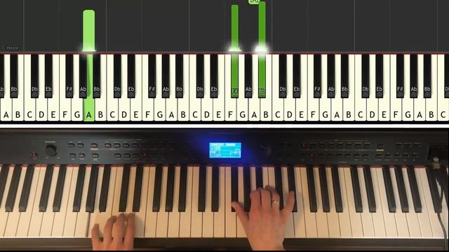 Adagio g-moll, Tomaso Albinoni - jak zagrać na pianinie bez znajomości nut (nuty Synthesia) смотреть онлайн
