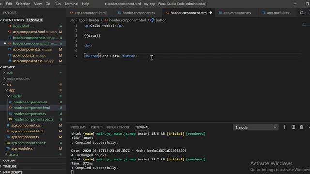 16 - Component Communication from Child to Parent Component in Angular 9 Tutorial | Javascript смотреть онлайн
