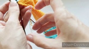 Как обработать готовое изделие полым шнуром или I-cord,мк обвязка полым шнуром, обвязка спицами