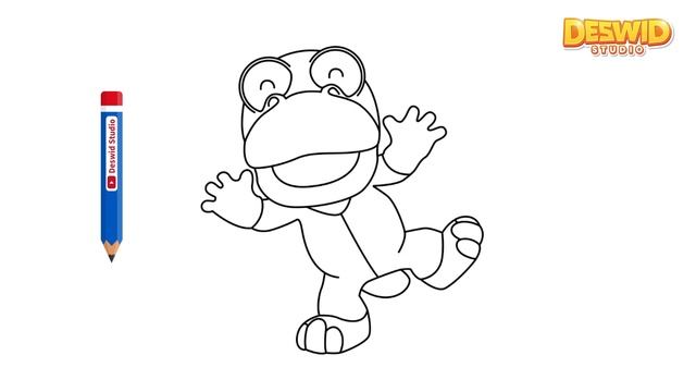 Drawing CRONG For Kids (Drawing For Kids Easy Steps) смотреть онлайн