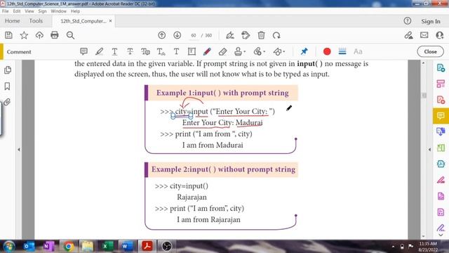 12th Computer science Chapter 5 " Book-back Q.No: 2 Input & Output Functions " explained in Tamil смотреть онлайн