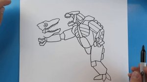 How to Draw MECHAGODZILLA VS SKULLCRAWLER!!!