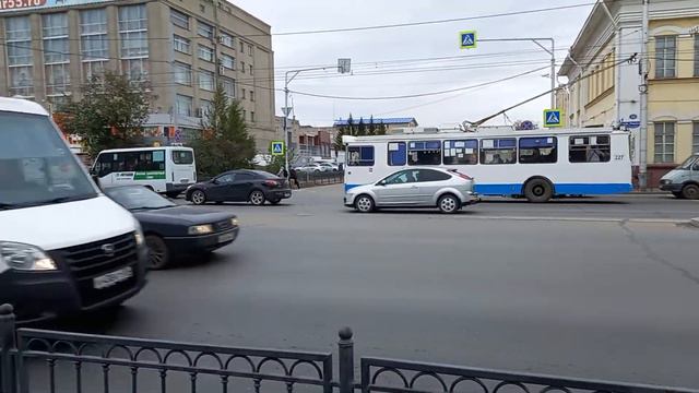 Троллейбус №227 Омск, маршрут №16. смотреть онлайн