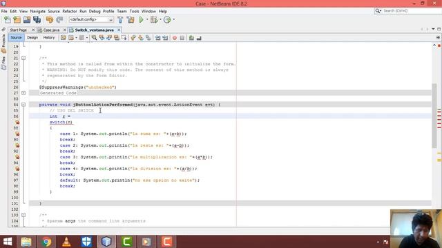 Manejo de un Switch en java modo gráfico смотреть онлайн