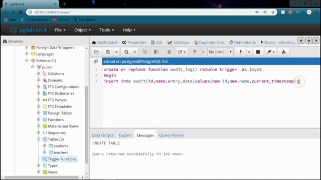 PostgreSQL Tutorial In Hindi | Triggers On Insert Event (Part-23) смотреть онлайн