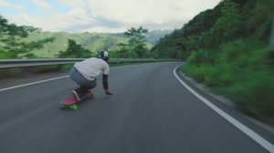 Эпический скоростной спуск на лонгборде.