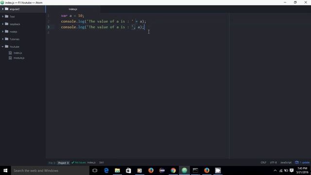 Node js Tutorials for Beginners 3 - Difference between , and + in console.log смотреть онлайн