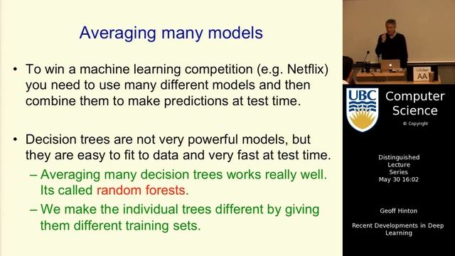 Geoff Hinton - Recent Developments in Deep Learning смотреть онлайн