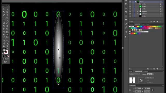 Matrix green binary code background - Adobe Illustrator cs6 tutorial. смотреть онлайн