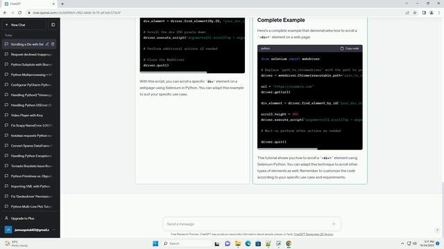 Selenium Python How to scroll a div смотреть онлайн