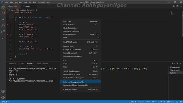 Bài 2.6: Gỡ lỗi (Debug) chương trình C trong Visual Studio Code смотреть онлайн