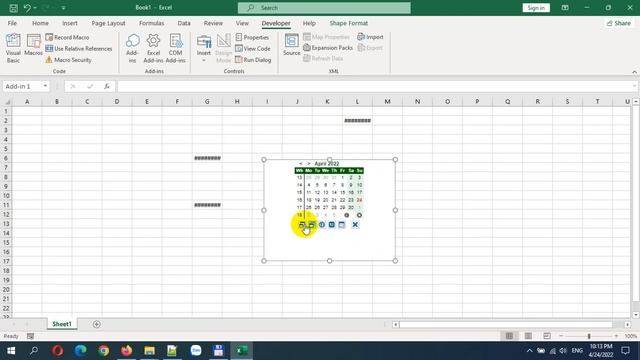 How to Add DatePicker Calendar to Cells in Excel 2021 смотреть онлайн