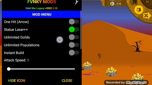 стик вар мод меню