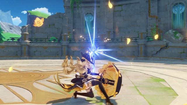 Navia Slowmotion Genshin Impact | elemental skill burst animation basic attack смотреть онлайн