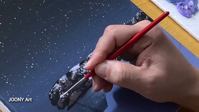 Painting a Winter Seascape with a Lighthouse / Acrylic Painting смотреть онлайн