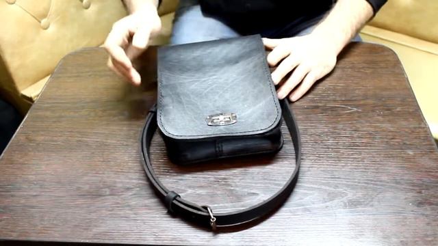 Кожаная сумка на пояс. смотреть онлайн