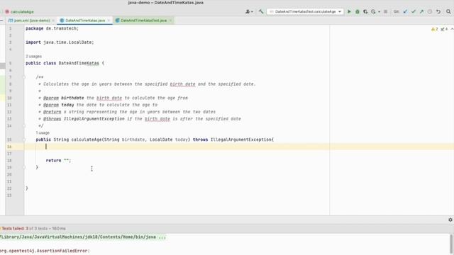 java hands on age calculation using LocalDate class смотреть онлайн