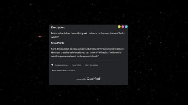 Codewars #1 - Hello World in JS.