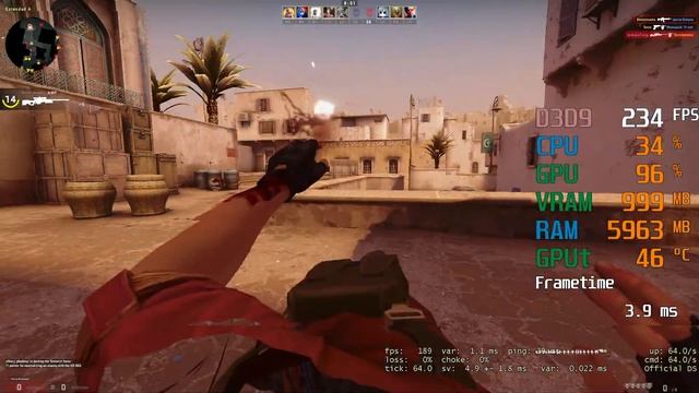 GeForce GTX 750 ti -- Intel Core i5-9400F -- CSGO FPS Test Low смотреть онлайн