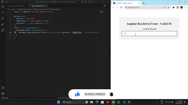 Handling #Keydown #Events in #Angular | Capturing #Keyboard #Input | CodeLSC смотреть онлайн