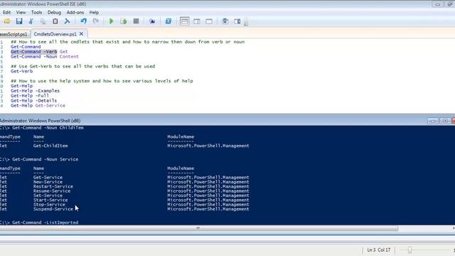 Powershell: Using Powershell's Get-Command and Get-Help cmdlets смотреть онлайн