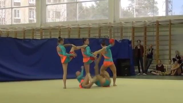 КМС Групповое упражнение с 5 мячами Сосновый Бор смотреть онлайн