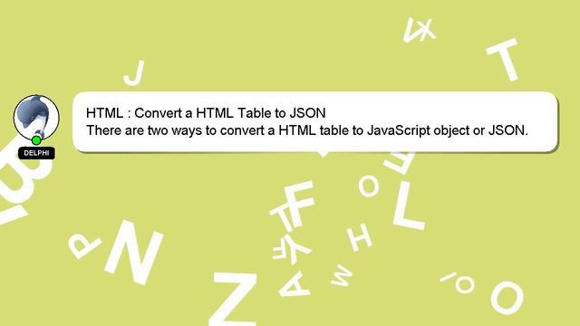 HTML : Convert a HTML Table to JSON смотреть онлайн