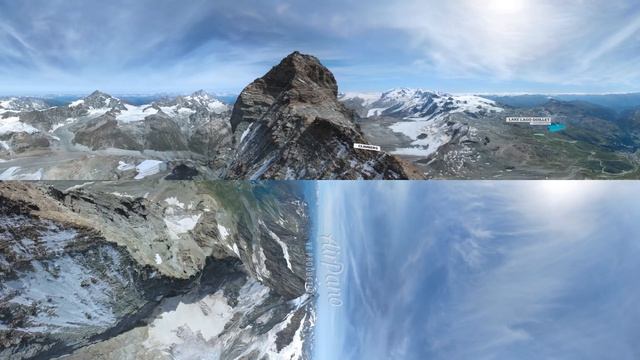 Matterhorn Mountain, Alps, Switzerland. Aerial 360 video in 12K смотреть онлайн