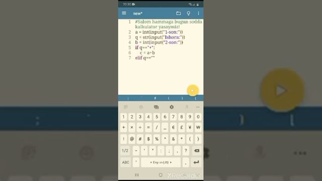 Telefonda python sodda kankulator. смотреть онлайн