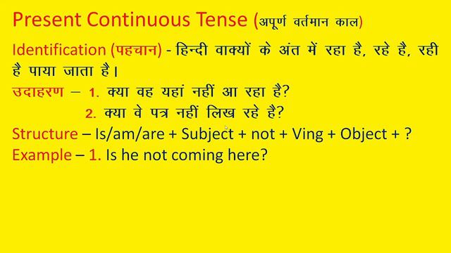 Tense, Present Tense, Present Continuous Tense, Interrogative Negative Sentence, English, Grammar смотреть онлайн