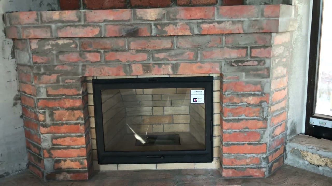 Камин угловой из кирпича под отделку смотреть онлайн