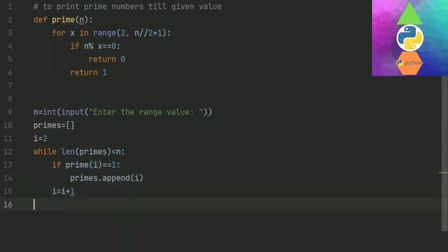 Prime numbers || python tutorial смотреть онлайн