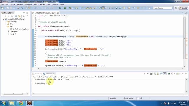 How to remove all the objects from the LinkedHashMap? | LinkedHashMap (Clear) смотреть онлайн