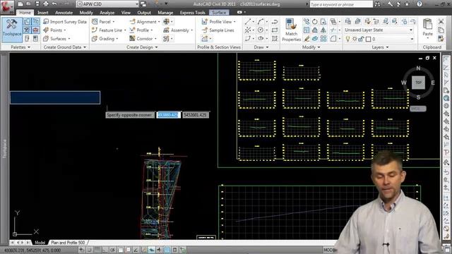 AutoCAD Civil 3D 2012 Creating a Surface Tutorial смотреть онлайн