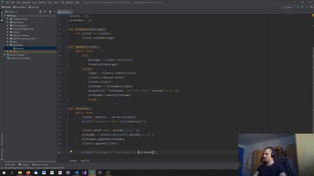 Simple TCP Chat Room in Python смотреть онлайн