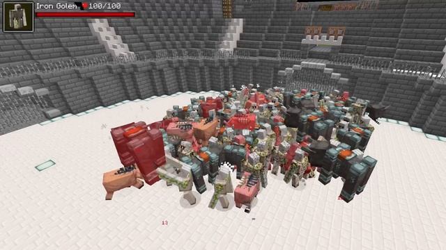 Minecraft Mobs Battle royale! 100 Vanilla Mobs! Minecraft mob battle! смотреть онлайн