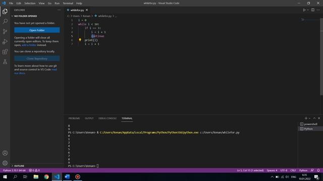 ИЗУЧАЕМ ЦИКЛЫ В PYTHON ЗА 3 МИНУТЫ! | WHILE и FOR в Пайтоне смотреть онлайн