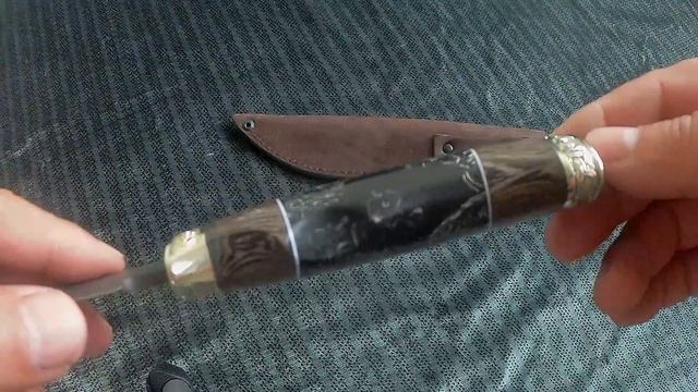Нож "Легионер" (литой булат, венге, акрил, мельхиор) вариант 2 www.korenok.ru смотреть онлайн