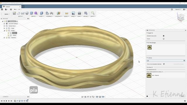 Fusion 360 - Wedding rings смотреть онлайн