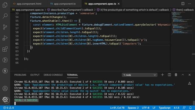 Angular Unit testing- 12 | Unit Testing on Switch Renderings | Testing Different ways of Switch смотреть онлайн