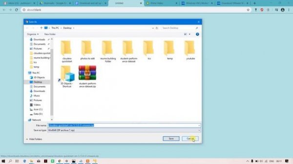 Download and install cloudera hadoop quickstart Vmware (hadoop)