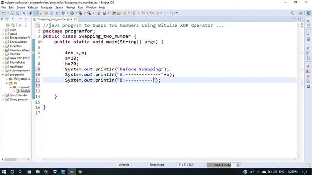Java program to Swaps Two Numbers Using Bitwise XOR Operator ... смотреть онлайн