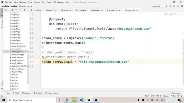 Property Setters & Getters in Python | Python for Absolute Beginners in English | #68 смотреть онлайн