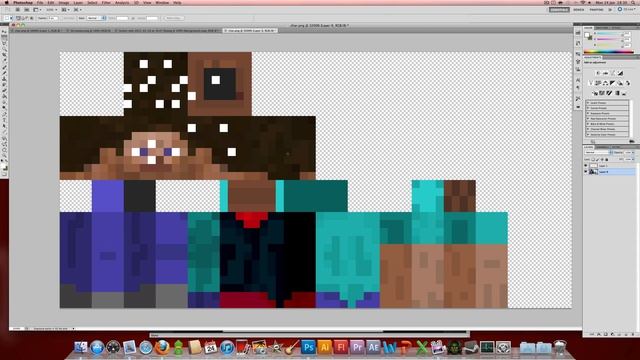Minecraft Character Skin Photoshop - Tutorial HD смотреть онлайн