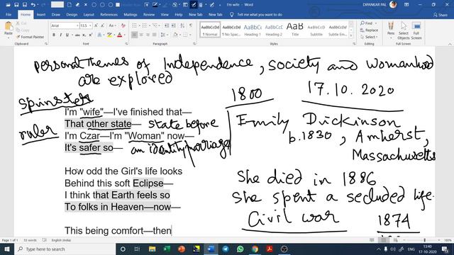 I'm "wife"--I've finished that, Lec -16, 5th Sem Honours on 17.10.2020 смотреть онлайн