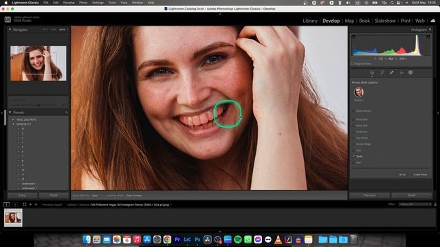 How To Add Teeth Whitening Effect in Lightroom Classic | Get Brighter and Whiter Teeth | Tutorial смотреть онлайн