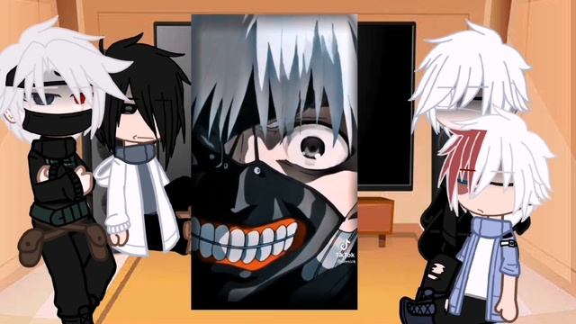 Anime Characters React To Each Other.(Kaneki Ken) [2/4].ft:Kakashi, Ray, Shoto, Kaneki.
