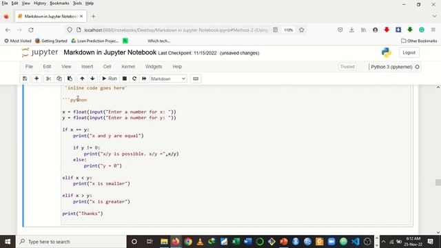 Markdown in Jupyter Notebook смотреть онлайн