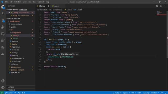 Create a CandleStick Stock Chart in React Using React StockCharts смотреть онлайн
