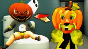 РЕБЕНОК в ЖЕЛТОМ СТАЛ ТЫКВОЙ  и КОШМАРИТ МЕНЯ !!! Baby in Yellow